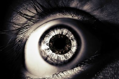 Zeit, Uhr im Auge