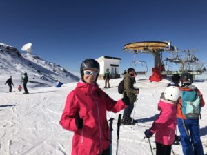 Kathrin im Skigebiet